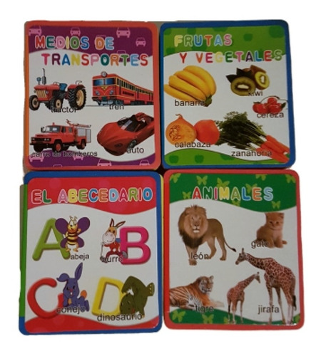 Libros Didácticos De Aprendizaje Animales Abecedario Números