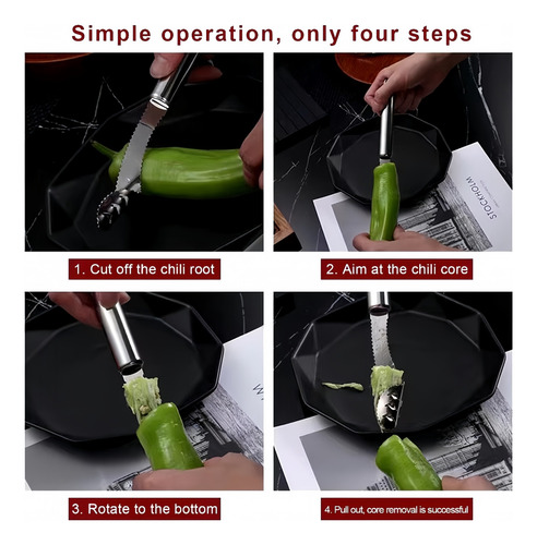 Nv Removedor De Núcleos De Melón Amargo Kitchen, 2 Unidades