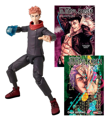 Jujutsu Kaisen Yuji Itadori Anime Bandai + 2 Mangas Panini 