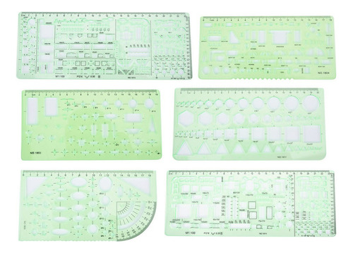 Multifuncional Arquitectura Dibujo Plantilla Reglas Diy