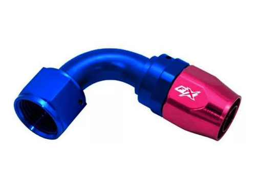 Acople Conexión 90° An4 Azul Rojo Ftx Fueltech