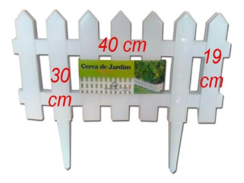 Kit 12 Cercas Decorativas Para Jardim Inglês 4,8 M X 19 Cm