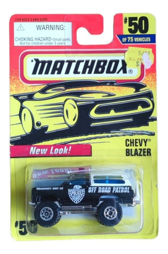 Camioneta Chevy Blazer Policía Matchbox Original Off-road