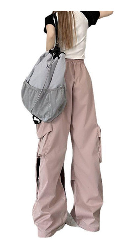Pantalones Cargo Y2k Para Mujer, Ropa De Calle Cintura Alta