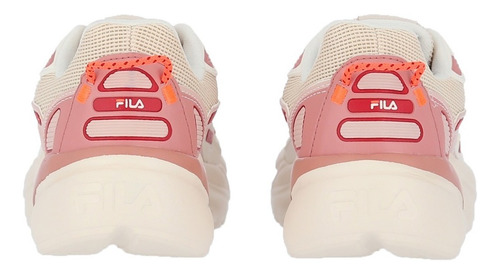 Imagen 5 de 7 de Zapatillas Fila Lifestyle Mujer Street Fit Bco-rosa-rojo Cli
