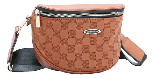 Pochete Chenson Cintura Bolsa Transversal Feminina 3484428 Cor Marrom Desenho Do Tecido Lisa