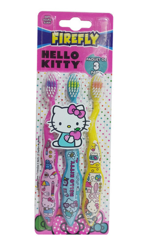 Cepillo Dental Set X3 Hello Kitty Gata Firefly Sanrio