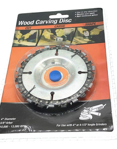 Imagen 6 de 6 de Disco Amoladora Para Madera Con Cadena Motosierra
