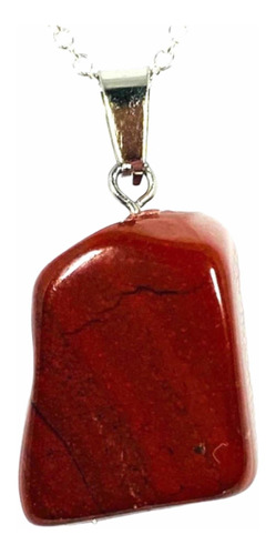 Colgante Cadena  Cuarzo Jaspe Rojo 100% Natural