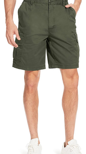 Pantalones Cortos Planos Cavva Para Hombre, Cintura Elástica