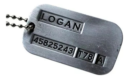 Collar Xmen Logan Wolverine  Saga Pelicula 1 Chapa 50x25mm 