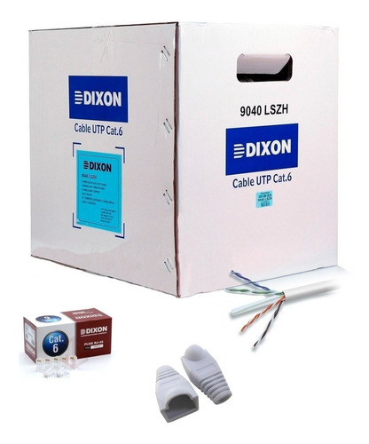 Imagen 2 de 7 de Cable Internet, Utp , Lan , Red, Ethernet, Cat 6 Dixon Cobre