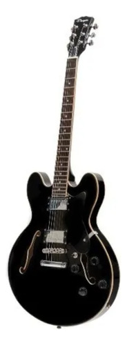 Guitarra eléctrica Parquer Jazz 335 de tilo 2019 negra con diapasón de palo de rosa