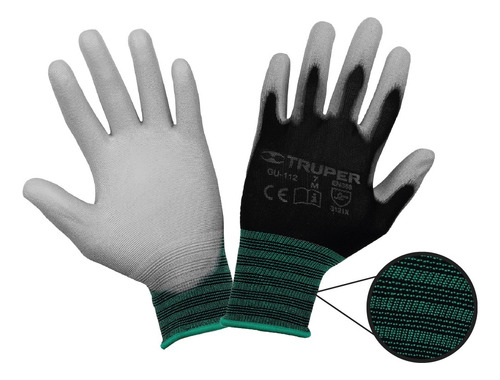 Guantes De Nylon Recubiertos De Poliuretano M Truper 13291