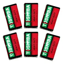 Comprar 6 Baterias Pilas Toshiba 9v Heavy Duty 6f22 1604 Nuevo