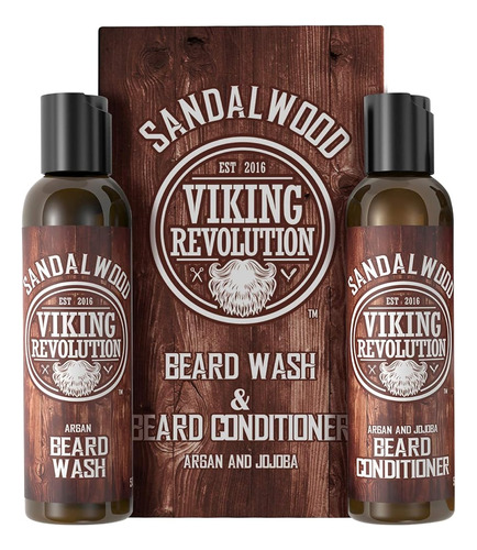 Juego De Acondicionador Para Barba Con Aceite De Argan Y Joj