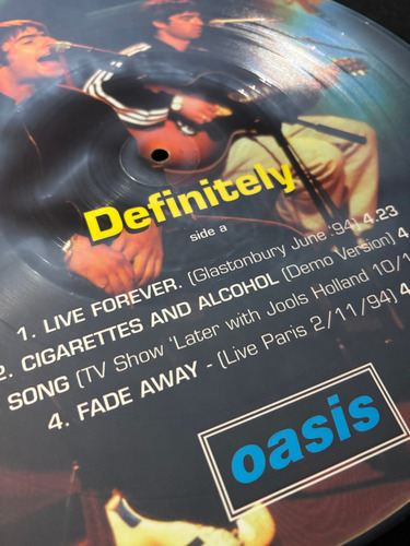 Oasis. Definitely. Picture Disc. Ultima Unidad. Made In Usa Edición Limitada (Usado)