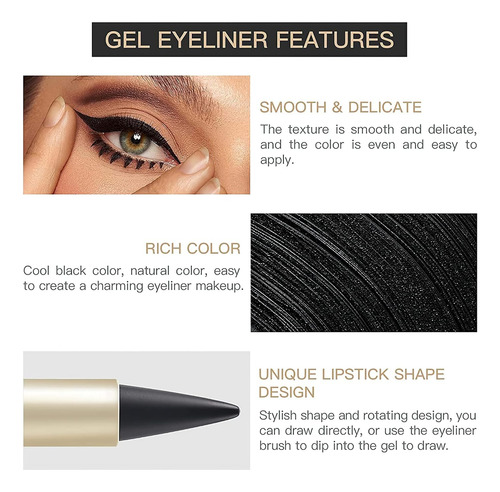 M - Delineador De Ojos De Gel / Crema, A Prueba De Manchas,