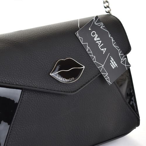 Cartera Morral Bandolera Mujer Ecocuero Charol Las Oreiro