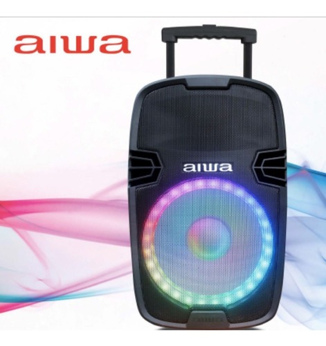 Imagen 2 de 5 de Parlante Aiwa Awsp15tk Bluetooth 15 1000w Trípode Micrófono