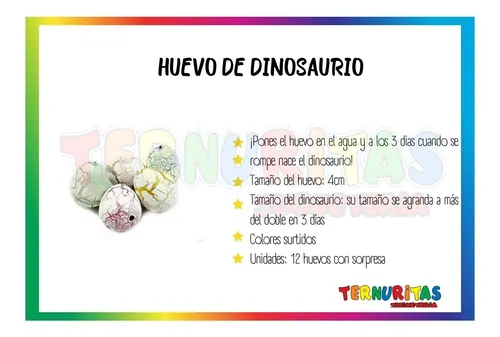 Huevos De Dinosaurios X12 Crecen Con El Agua Juego X Mayor Huevos De Dinosaurios X12 Crecen Con El Agua Juego X Mayor