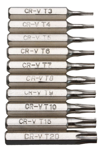Juego De Puntas De Destornillador Torx Cr-v T3, T4, T5, T6,