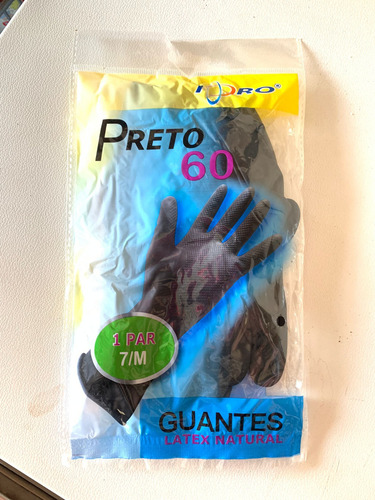 Guante De Látex Negro Limpieza Mantenimiento Uso General