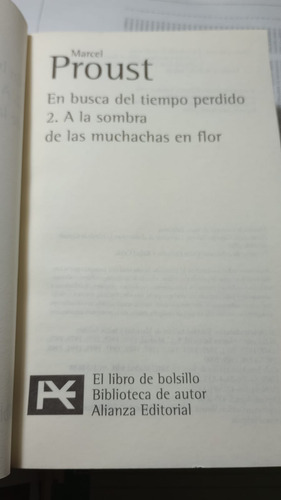Imagen 2 de 4 de En Busca Del Tiempo Perdido 2 Sombra Muchachas Flor Proust