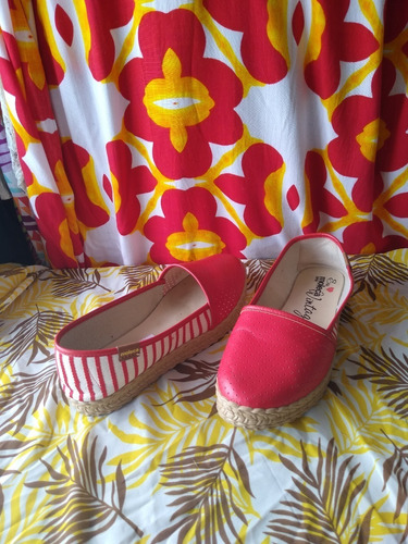 Sapato Alpargata Vermelho Usada Barata Feminino Sandália | MercadoLivre