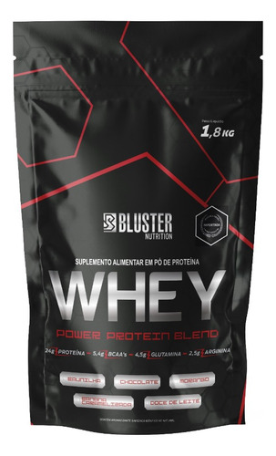 Whey Protein Bluster Blend Chocolate Refil 1,8kg Absolut Nut Sabor Banana Caramelizada