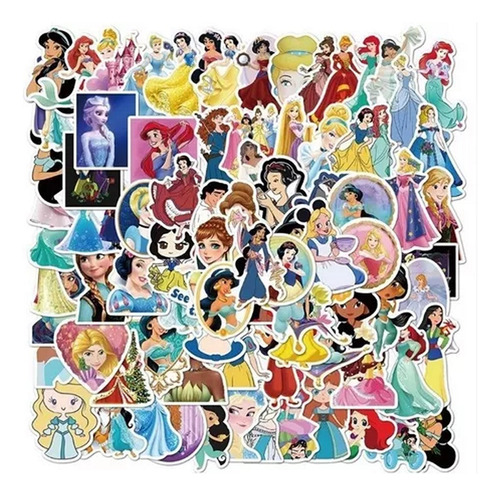 Stickers 50un Pegatina Princesas - Notebook Pared Anime