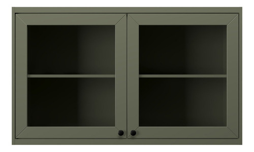 Armário Aéreo 120cm 2 Portas Com Vidro Moldurado Wt