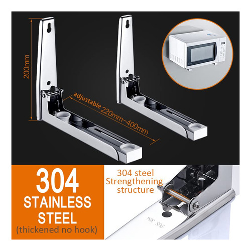 Soporte Microondas Acero Inoxidable Plegable - Universal,