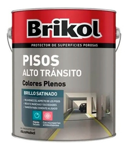 Imagen 1 de 8 de Brikol Pisos Alto Transito Colores 10 Litros. Ogus