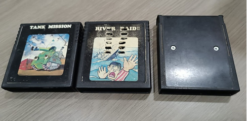 3 Juegos De Atari Cassette Tank Misión/river Raid 2/galaxy