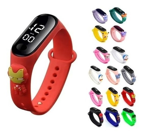 Reloj Para Niños Infantil Dibujos Led Pulsera Animados Bola8