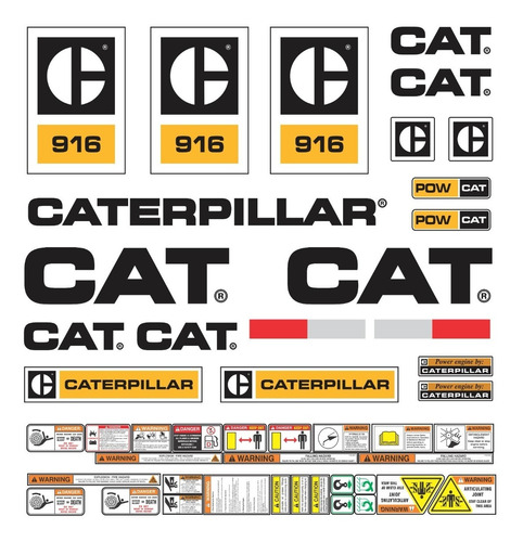 Calcomanías Para  Caterpillar 916 Standard, Tipo Original