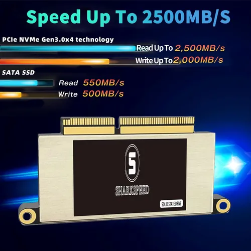 Ssd S Sharkspeed Nvme De 256 Gb Para Macbook Pro A1708