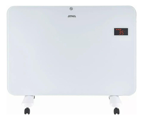 Panel Calefactor Atma Digital De Vidrio Blanco 1500w Atvc152