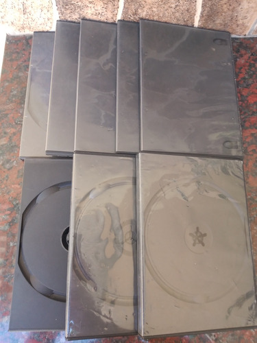 Caja De Cd Dvd, Pack De 8 + 1 Simple, Usadas En Exc.