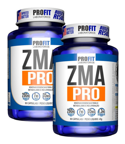 2x Pré Hormonal Testosterona Zma Pro C/ Cromo - 90 Capulas Cada - Profit Labs