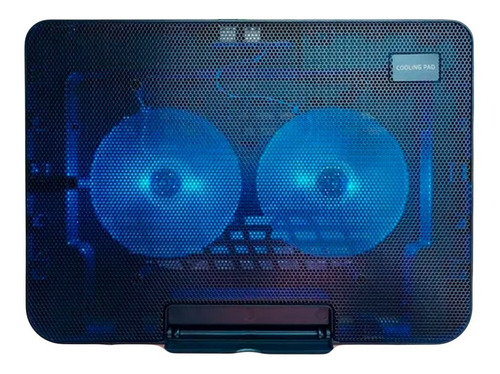 Soporte Vertical Notebook Ventilador Base Mesa Plegable Cool Negro Azul
