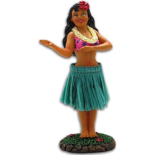 Chica Hula Hawaiana De 4 X 2 X 1.5 Pulgadas Decoración...