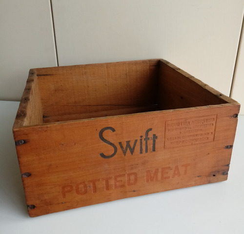 Cajón Antiguo De Madera Swift 1925