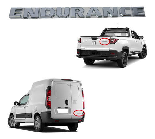 Emblema Endurance Original Nova Strada 2020 2021 2022 Fiat