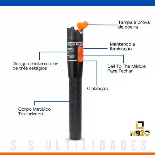 Lápiz De Luz De Fibra Óptica Con Visualización De Fallas De