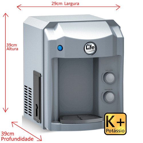 Purificador De Água Alcalina Ozonizada + Potássio Cor Prata 110V