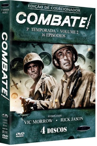 Box Original Combate 3ª Temporada Combat Volume 2 - 4 Dvd's