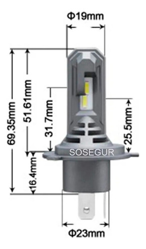 Kit Ampolletas Miniled H19 Para Chevrolet N400 / Sosegur