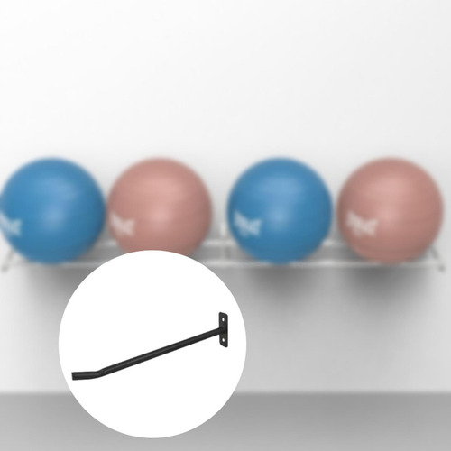 Pared Soporte De Bola De Bola Gancho Home Gym Gym 1pc Negro